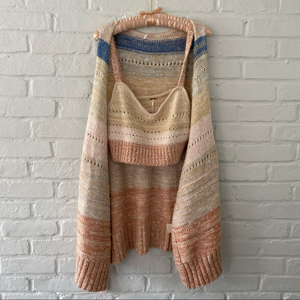 Free People Southwest Knit Sweater Set